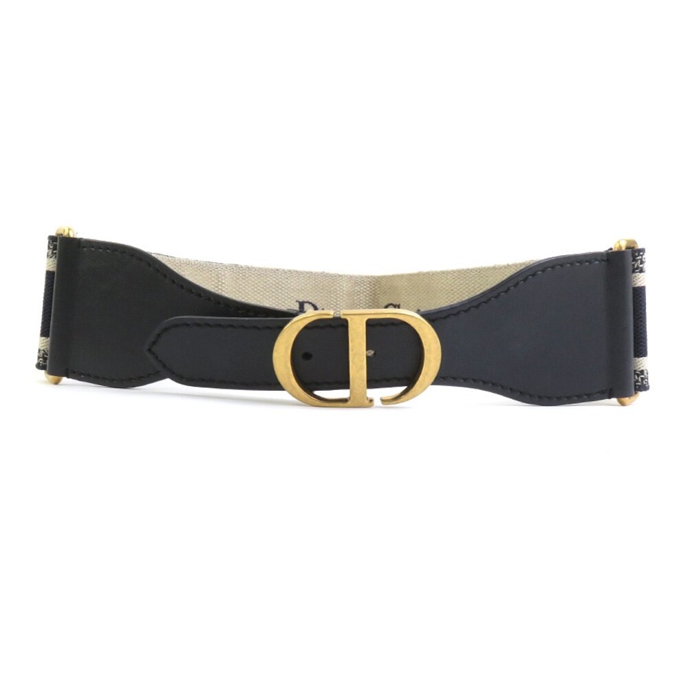Auth Christian Dior Belt Navy #334525C27B